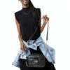 TOUS Damen Schultertasche Synthetik Umhänge Gurt-4