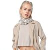TOUS Schal Damen Unisex Steinfarbe Devore Modell-5