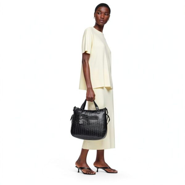 Tous Damen Messenger Bag Synthetik Reißverschluss Design-5
