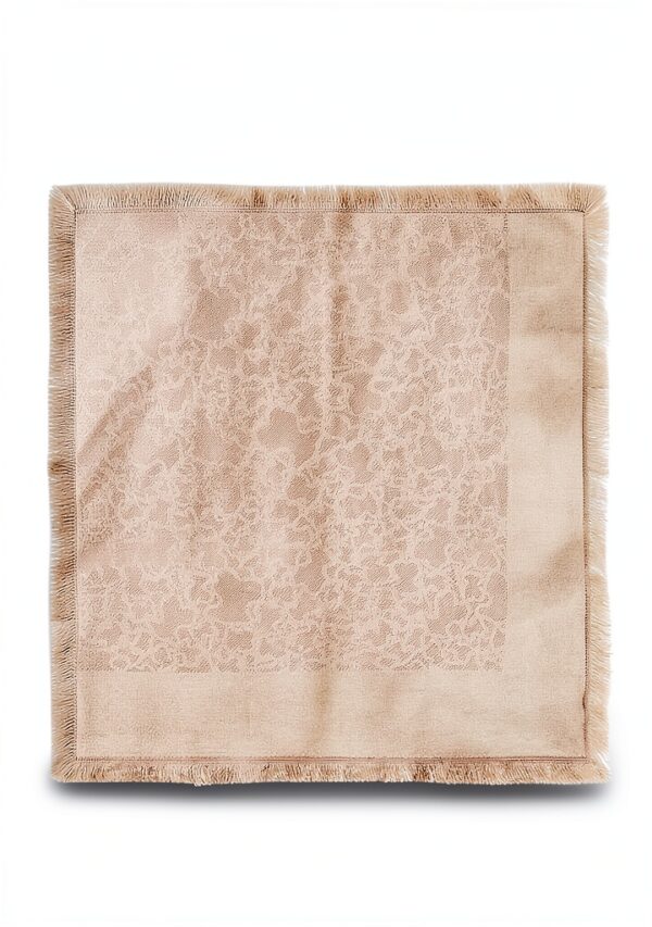 Jacquard Schal Tous Beige Quadratisch Modal Unisex-2