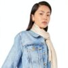 Jacquard Schal Tous Beige Quadratisch Modal Unisex-3
