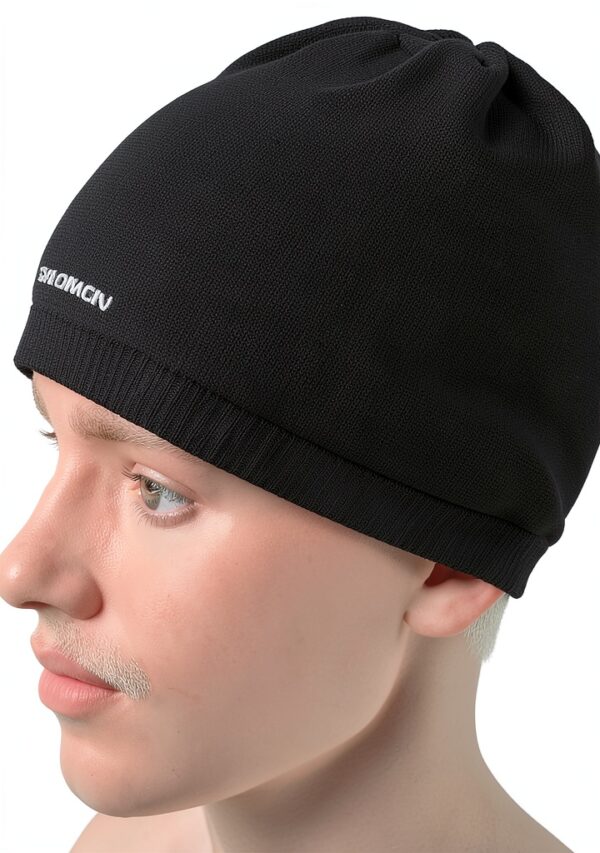 Salomon Beanie Unisex Deep Black LC12034 Leichtgewichtige Wintermütze-7