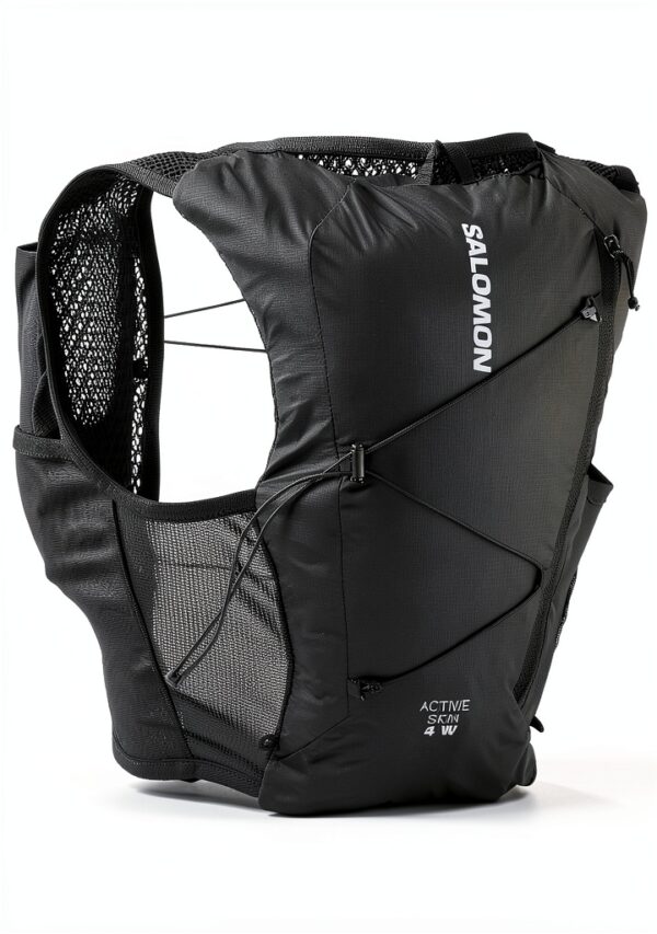 Salomon Laufweste Damen XS Schwarz Metall mit 2 500 ml Flaschen-0