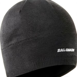 Salomon Beanie Unisex Deep Black LC12034 Leichtgewichtige Wintermütze-0