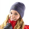 Salomon Logo Kappe Unisex Strickmütze leicht wärmend Navy Peony-2