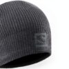 Salomon Logo Kappe Unisex Strickmütze leicht wärmend Navy Peony-1